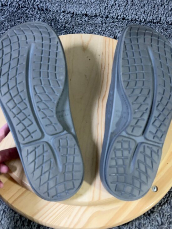 OOFOS OOahh Recovery Sandals Mens Size 11 Gray Slide Comfort Slip On Shoe